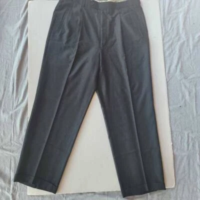Bachrach Mens Dress Pants Gray Pockets Pleated High Rise Zip 36x28.25 - Image 1 of 4