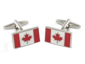 TEROON Boutons de Manchette Canada Drapeau - Picture 1 of 1