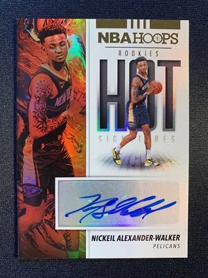 2019-20 Hoops Nickeil Alexander Walker Auto Rookie Hot Signatures Pelicans - Image 1 of 2