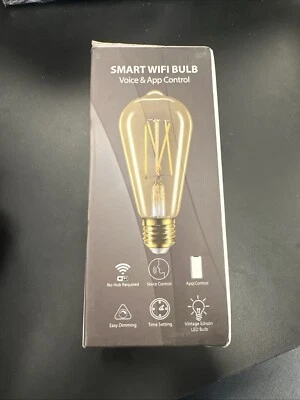 A-2 WiFi Dimmable LED Edison Bulb  Smart Voice & App Control Alexa Echo Smartoyo - Image 1 of 4