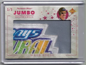 π₯ WADE BOGGS Presidents Choice Solitaire Multi-Color JUMBO Patch RARE #d 1/1 π₯ - Picture 1 of 4