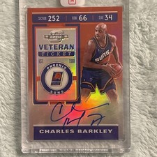 2019-20 Charles Barkley Contenders Optic Veteran Ticket /25 On Card Auto