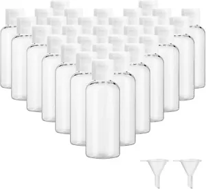 30 Pcs 2 Oz Clear Plastic Empty Bottles, Travel Size Bottles with Flip Cap Small - Picture 1 of 7