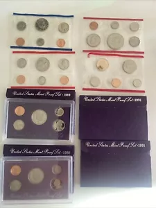 United States Mint Proof Set Lot 1976 1988 1989 1991 Coins Money Currency - Picture 1 of 14