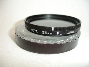 Hoya 55mm PL Filter with case, Japan, Polarizer Polarizing - Picture 1 of 2