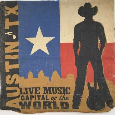 DENY Designs Anderson Design Group Austin TX Texas 19" x 19" Throw Pillow Cover - Image 1 of 4