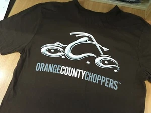 Orange County Choppers Mens Brown T-Shirt Small 36-38" Front & Rear Print BNWT - Picture 1 of 4