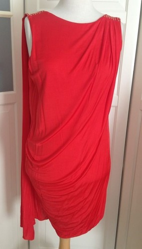 Versace for H&M Vestito Dress Rosso Red EUR Taglia 34 size US 4 UK 8 Nuovo con etichetta