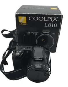 Nikon COOLPIX L810 16.1MP Digital Camera Strap Lens Cap CD USB Cable - Black - Picture 1 of 20