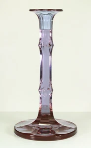 =RARE 16" MOSER Alexandrit Crystal Glass Candlestick Signed Expo Sample Art Deco - Picture 1 of 12