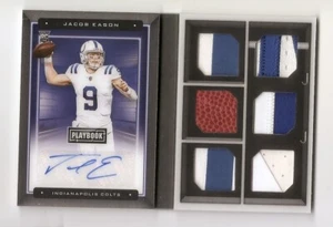 2020 Playbook Jacob Eason Rookie Locker Prime Jersey Patch Auto Booklet Card /25 - Picture 1 of 2