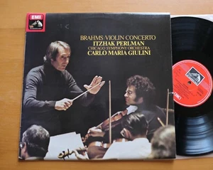 ASD 3385 ED1 Brahms Violin Concerto Itzhak Perlman Carlo Maria Giulini EMI Quad - Picture 1 of 6