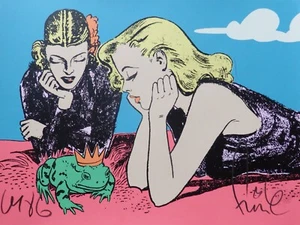 FAILE Wishing on you HAND SIGNED Valentine Silkscreen Lenox Paper Frog POP Art - Picture 1 of 8