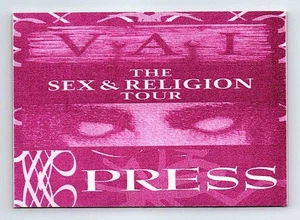 Steve Vai The Sex & Religion Tour 1993 1994 Backstage Pass - Imagen 1 de 2