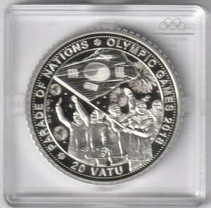 Olympia 2018 in PyeongChang Vanuatu Silber 925er 20 Gr. mit Punze in PP (206) - Bild 1 von 2