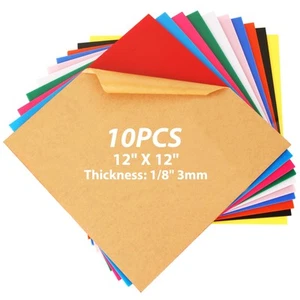 10PCS Colored Acrylic Sheets 12x12x1/8" 3mm Translucent Laser Cutting Clear - Picture 1 of 7