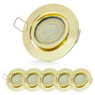 Led Einbaustrahler flach Deckenspot 230V Einbauleuchten Einbauspot schwenkbar - Bild 1 von 4