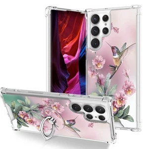 Clear Case Compatible with Samsung Galaxy S23 Ultra 5G, Pink Hummingbird Patt... - Picture 1 of 7