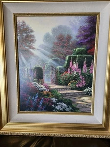THOMAS KINKADE - GARDEN OF GRACE 16" X 20" S/N 642/2450 ON CANVAS w/COA - Picture 1 of 10