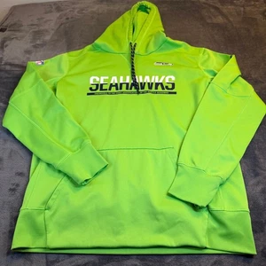 Nike Seattle Seahawks NFL Therma-FIT Hoodie Sweatshirt Lime Green Men's Large - Picture 1 of 11