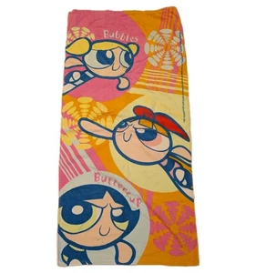 Vintage Powerpuff Mädchen Strandtuch Y2K Cartoon Network 2000 Nickelodeon Disney - Bild 1 von 6