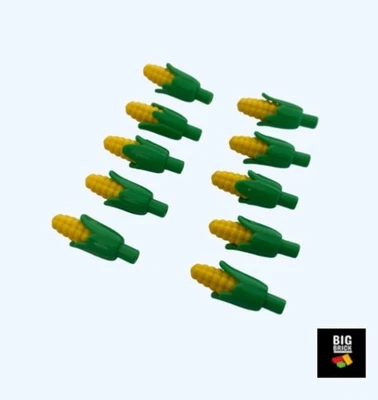 BIG BRICK LITTLE BRICK BBLB Stein Maiskolben x10 City, Lebensmittel, Bauernhof - Lego kompatibel Brandneu