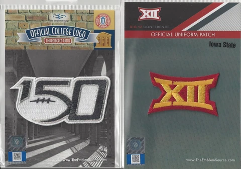 2019 NCAA College Football 150th Anniversary Iowa State Big 12 Conf Patch Combo Cover