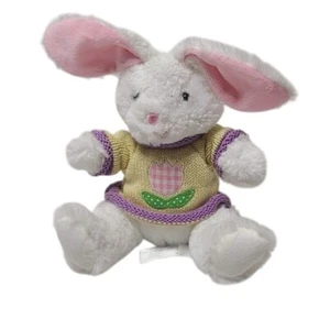 Animal Adventure Coniglietto Coniglio Peluche Giallo Maglione Tulipano Fiore 8" Primavera Pasqua - Foto 1 di 11