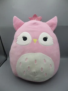 Squishmallows Bri die rosa Eule weiches Plüschtier mit Krone 12 Zoll - Bild 1 von 4