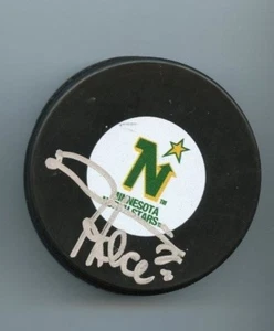 DERIAN HATCHER SIGNED MINNESOTA NORTH STARS HOCKEY PUCK w/ COA - Picture 1 of 1
