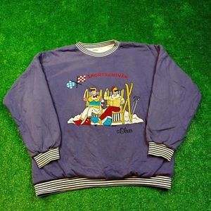 Vintage S.Oliver Sweater Mens M/L Reversible pullover skiing multicolor casual - Picture 1 of 15