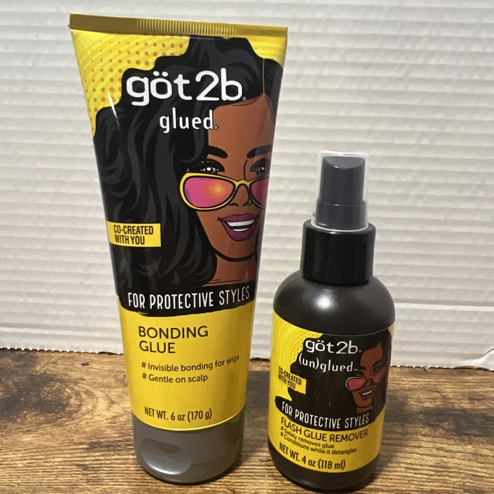 Got2b glued BONDING GLUE for Wigs Invisible & Gentle 6 oz Each 2 PACK