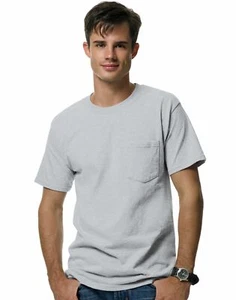 Hanes Mens Beefy-T Pocket T-Shirt - Picture 1 of 79