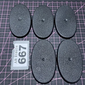 Games Workshop 75mm X 42mm Oval Model Bases Warhammer 40K/AOS/WFB Spare Bits - Imagen 1 de 1