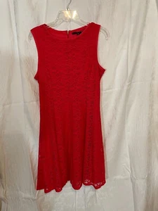 T I A N A B. Women's orange Crochet Lace Dress with Lining, Size 12 - Picture 1 of 3