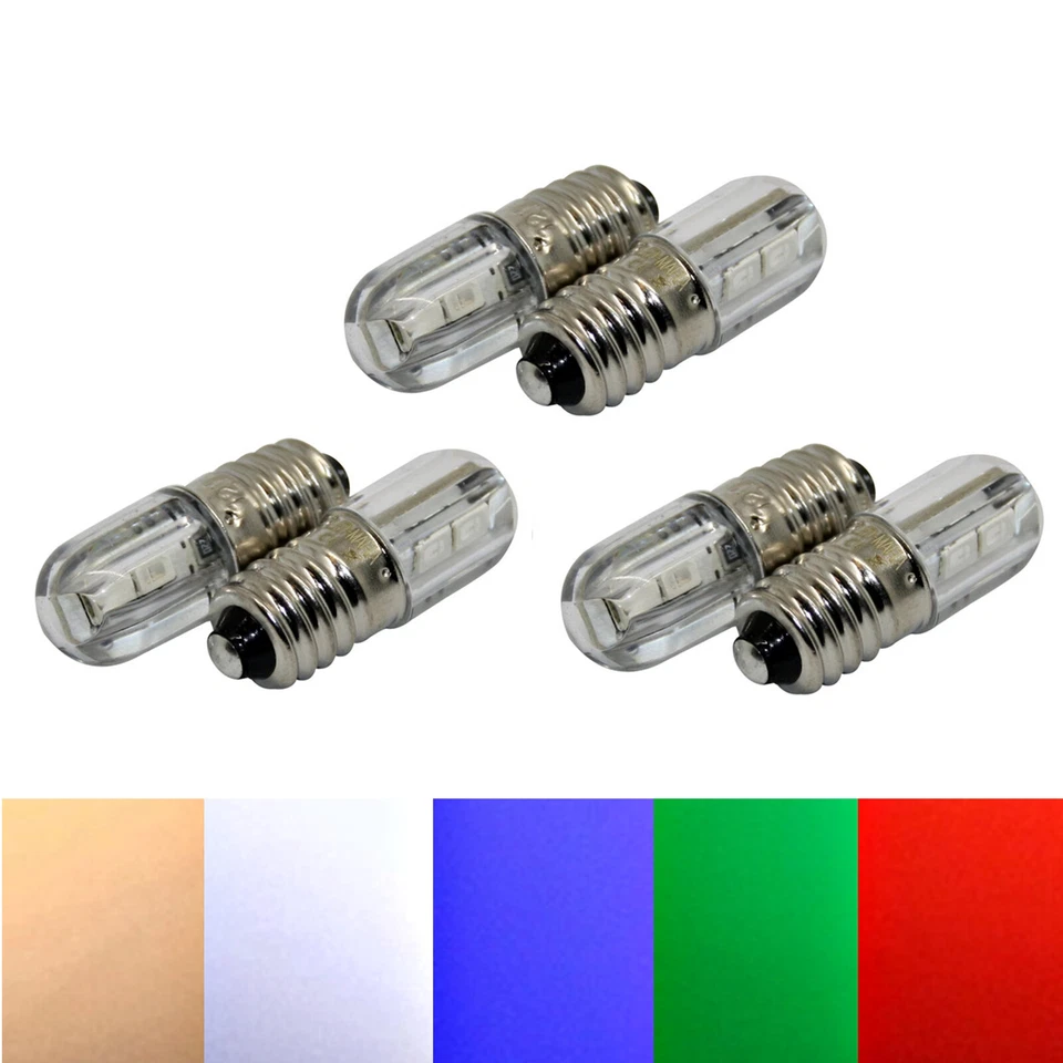 10x 2x 6x E10 Glühbirne Ersatz LED 6V AC DC Polungsunabhängig warmweiß warm weiß - Bild 1 von 1