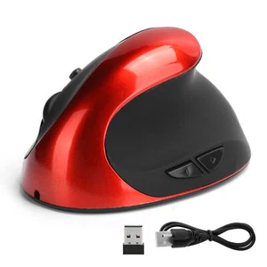 2.4G 1600DPI Ergonomic Optical Vertical Mouse 6 Keys Wireless Mice For PC Laptop - Picture 1 of 12