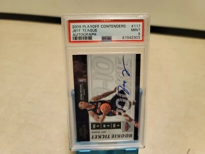 Boleto de novato Jeff Teague Playoff Contenders 2009-10 automático radiocontrol PSA 9 T6383 Foto 1 de 4