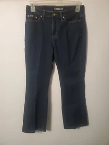 Lee Natural Bootcut Womens Jeans 10 Petite Just below Waist Dark Blue - Picture 1 of 7