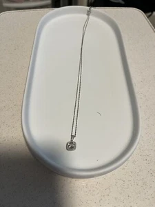 NEW!!! 1/10 CT TW Diamond Sterling Silver With 18” Pendent Necklace - Picture 1 of 3