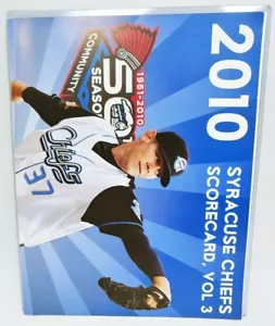2010 Stephen Strasburg Syracuse Chiefs Scorecard programma senza marchio - Foto 1 di 5