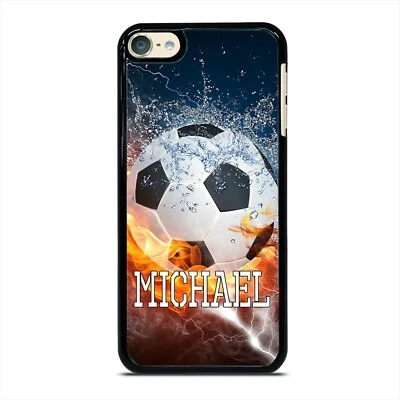 Funda Carcasa Pelota de Fútbol Personalizada Nombre Para Apple iPod 7 6 5 4 Foto 1 de 4