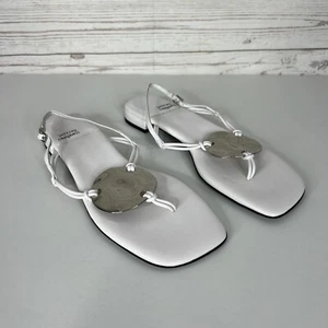 Jeffrey Campbell Womens Chance Slingback Thong Sandals Size 7 White - Picture 1 of 8
