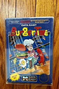 Burger Time (NES, 1987) 5 Screw BurgerTime Nintendo With Box No Manual - Picture 1 of 5