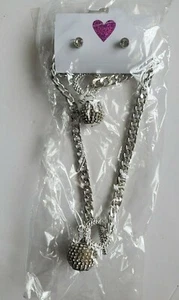 3 Piece Jewelry Set Silver Color - Necklace / Earrings / Bracelet - Picture 1 of 9