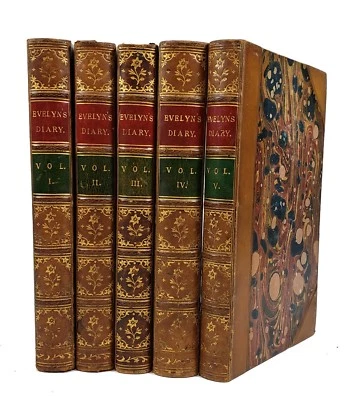 Memoirs of John Evelyn, Esq., FRS - 5 Volumes - London, 1827 - William Bray, ed. - Image 1 of 4
