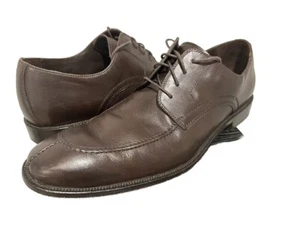 JOHNSTON & MURPHY Brown Leather Split Toe Oxfords MENS 12M Shoes -5-2232 - Picture 1 of 6