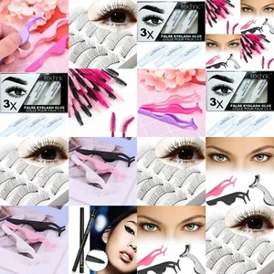 Eyelash Glue Technic Adhesive 10 Pairs False Eyelashes Fake Strip Applicator - Picture 1 of 27