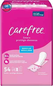 Forros de panty Carefree para mujer, regulares, envueltos, sin perfume, 54 quilates | Pantiliner - Imagen 1 de 1