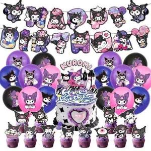 Hello Kitty Happy Birthday Luftballons Banner Tortenaufleger Party Deko Kuromi - Bild 1 von 19